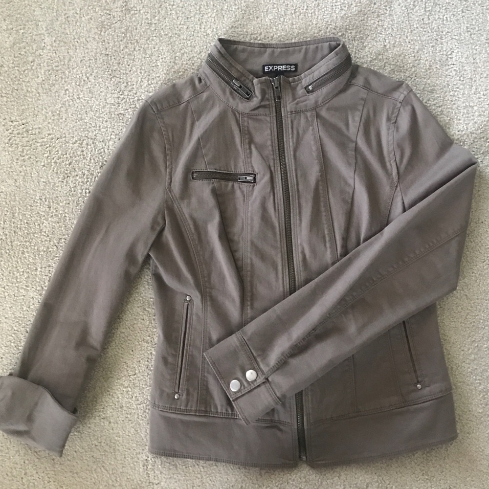 Express Dressy Jacket with zipper collar